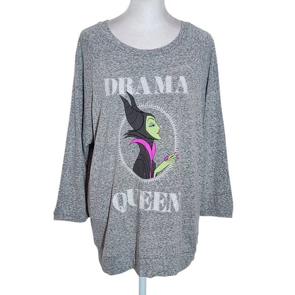 Disney Gray Maleficent Drama Queen T-Shirt NWT Size XXL Junior - Picture 1 of 9